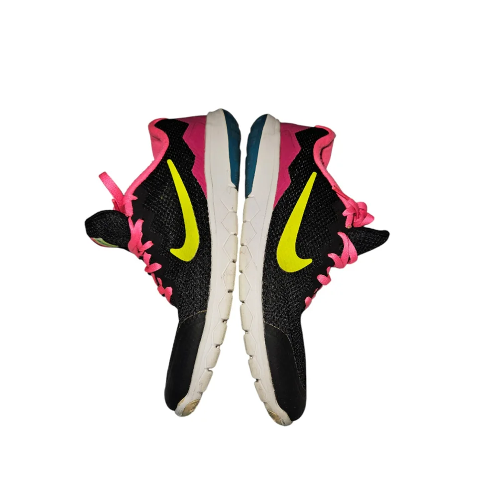 Nike Flex Experience RN4 Black Pink Running Shoes Sneakers Girl's 6Y 749818-007